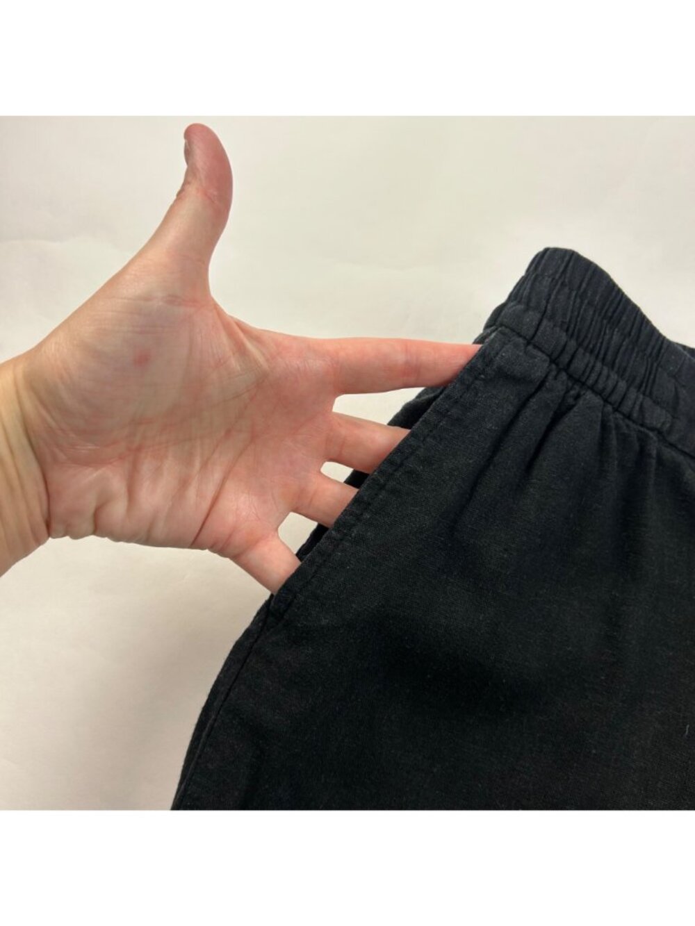 Old Navy Black Linen Blend Wide Leg Lounge Pant XS - Picture 3 of 8